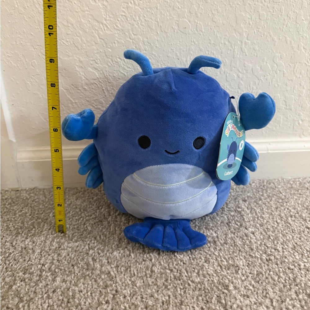 NWT - RARE Lobby the Blue Lobster Squishmallow - 8 inches